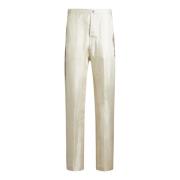 Ivoor Broek met Jacquard Patroon Etro , Beige , Heren