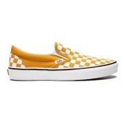 Retro Checkboard Slip On Schoenen Vans , Yellow , Heren