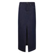 Blauwe Calla Rok met Voorkant 7 For All Mankind , Blue , Dames