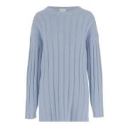 Katoen Kasjmier Crew Neck Sweater Allude , Blue , Dames