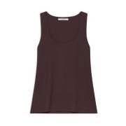 Zachte Jersey TOP Maliparmi , Brown , Dames