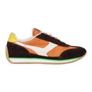 Rode Leren Heren Sneakers Pantofola d'Oro , Multicolor , Heren