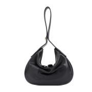 Zwarte leren Go-Hobo tas Valentino Garavani , Black , Dames