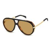 Voyager zonnebril in zwart havana goud Eyewear by David Beckham , Blac...