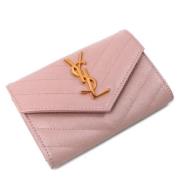 Pre-owned Leather wallets Yves Saint Laurent Vintage , Pink , Dames