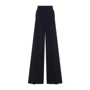 Blauwe Wollen Broek voor Vrouwen Max Mara , Black , Dames