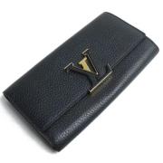 Pre-owned Leather wallets Louis Vuitton Vintage , Black , Dames