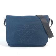 Pre-owned Cotton louis-vuitton-bags Louis Vuitton Vintage , Blue , Dam...