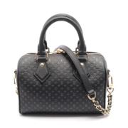 Pre-owned Leather handbags Louis Vuitton Vintage , Black , Dames