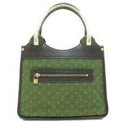 Pre-owned Canvas totes Louis Vuitton Vintage , Green , Dames