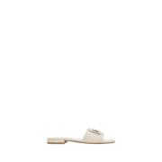 Ivoor Sandalen met Gouden Details Guess , White , Dames