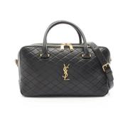 Pre-owned Leather handbags Yves Saint Laurent Vintage , Black , Dames