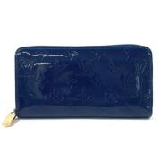 Pre-owned Leather wallets Louis Vuitton Vintage , Blue , Dames