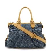 Pre-owned Canvas totes Louis Vuitton Vintage , Blue , Dames