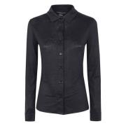 Casual Katoenen Overhemd voor Mannen Majestic Filatures , Black , Dame...