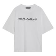 Korte mouw ronde hals T-shirt Dolce & Gabbana , White , Dames