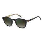 Mat Zwart/Groen Spiegel Zonnebril Eyewear by David Beckham , Black , H...