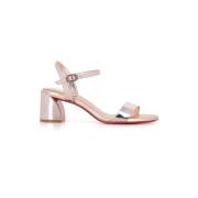 Roségouden Spiegeleffect Sandalen Christian Louboutin , Pink , Dames