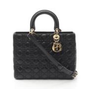 Pre-owned Leather dior-bags Dior Vintage , Black , Dames