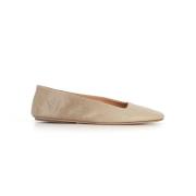 Ivoor Ballerina Linnen Schoenen Marsell , Beige , Dames