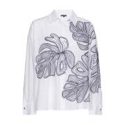 Elegante Blouse met Lange Mouwen Caroline Biss , White , Dames