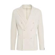 Beige Chevron Blazer voor Mannen Paolo Pecora , Beige , Heren