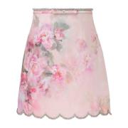 Roze Bloemen Mini Rok met Kristal Trim Zimmermann , Pink , Dames