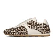 Beige Animal Print Sneakers voor dames Toral , Brown , Dames