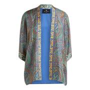 Groene Paisley Zijden Jas Etro , Multicolor , Dames