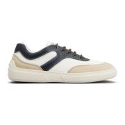 Witte platte sneakers met leren details Tod's , White , Heren