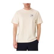 Heren Flora T-shirt Forét , Beige , Heren