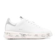 Witte Belle Sneakers Veters Rubberen Zool Premiata , White , Dames