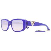 Paarse Dames Zonnebril Stijlvol Rechthoekig Guess , Purple , Dames