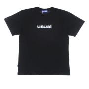 Zwarte Heren Tee Korte Mouw T-Shirt Usual , Black , Heren