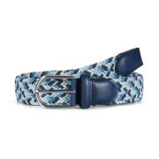 Blauwe Gevlochten Stretch Riem Casual Outfit Howard London , Blue , He...