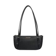 Elegante zwarte handtas met gouden details Guess , Black , Dames