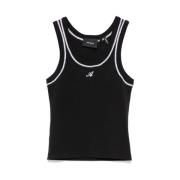 Zwart Logo Geborduurde Racerback Tanktop Axel Arigato , Black , Dames