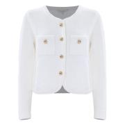 Stijlvolle Cardigans voor een Chic Look Kocca , White , Dames