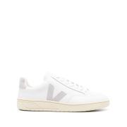 Witte Sneaker met Suède Inzetstukken Veja , White , Heren