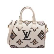 Pre-owned Canvas handbags Louis Vuitton Vintage , White , Dames