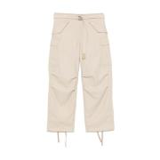 Beige Cargo Broek met Zakken Sacai , Beige , Heren