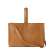 Moderne Kameel Leren Handtas Ines De La Fressange Paris , Brown , Dame...