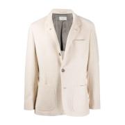 Luxe Cashmere Blazer met 3 Knopen Brunello Cucinelli , Beige , Heren