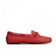 Rode platte schoenen met strikbevestiging Tod's , Red , Dames