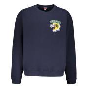 Katoenen crew-neck sweatshirt met logopatch Kenzo , Blue , Heren