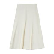 Witte Gepaneelde Uitlopende Rok Jil Sander , White , Dames