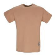 T-shirt met geborduurd label Propaganda , Brown , Heren