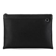 Pre-owned Leather clutches Louis Vuitton Vintage , Black , Heren