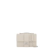 Beige handtas met zwarte leren details Armani Exchange , Beige , Dames