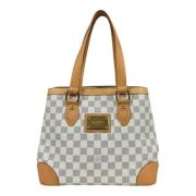 Pre-owned Canvas totes Louis Vuitton Vintage , White , Dames